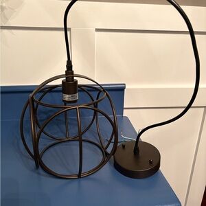 Chloe Bronze Wire Pendant Industrial Light